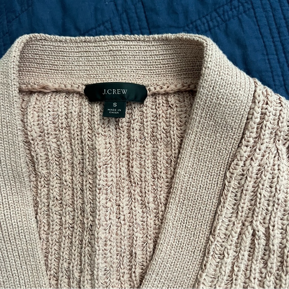 J crew beach cardigan chunky patch pocket size small pink - Picture 7 of 7